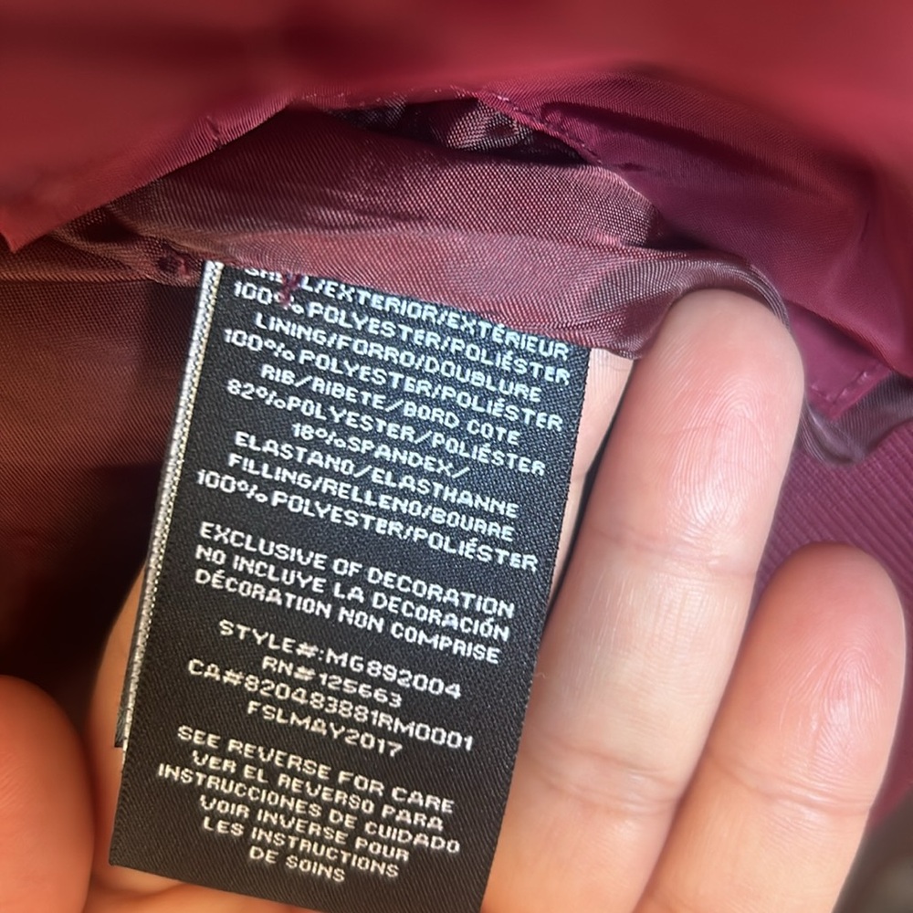 Members Only burgundy bomber jacket - Picture 5 of 8